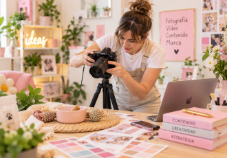 Estudio creativo de fotografía pastel